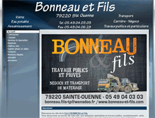 Tablet Screenshot of bonneau-et-fils.com